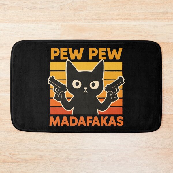 Item preview, Pew Pew Crazy Cat Madafakas Retro  designed and sold by FarieArt.