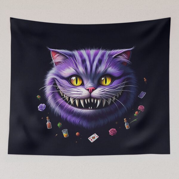 Item preview, The Cheshire Cat illustration designed and sold by Vintage Designs +.