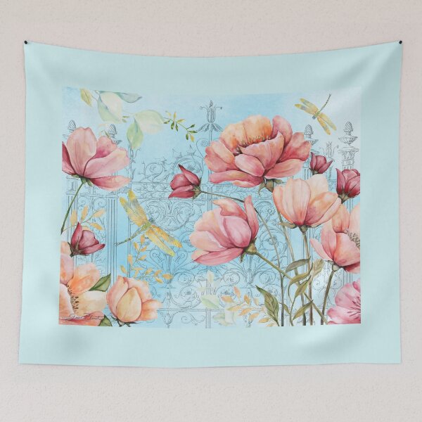Item preview, Poppy And Dragonfly Garden B designed and sold by Jean Plout.