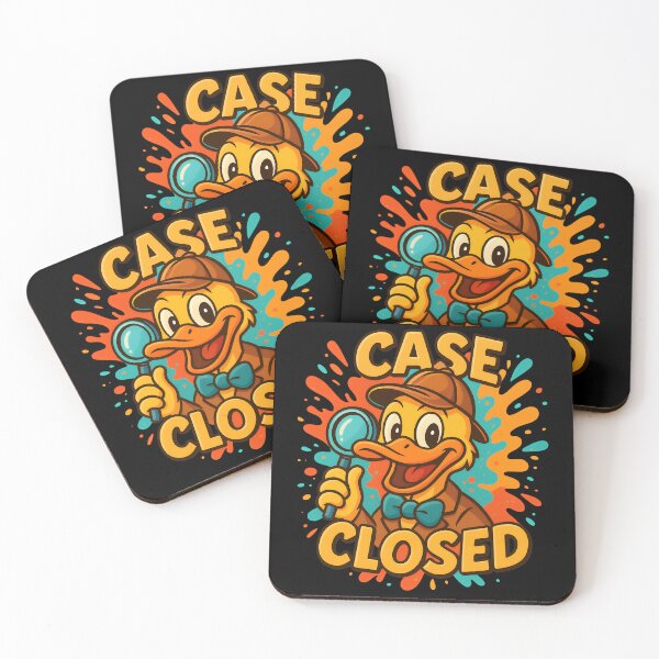 Item preview, Case Closed – Funny Detective Duck Cartoon Design designed and sold by TeeTimeTreasure.