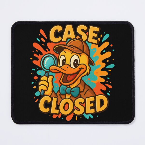 Item preview, Case Closed – Funny Detective Duck Cartoon Design designed and sold by TeeTimeTreasure.