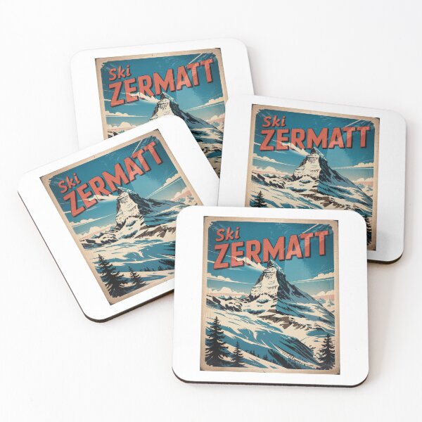 Item preview, Vintage Ski Travel Poster Zermatt – Retro Alps Design with Matterhorn designed and sold by pod24.