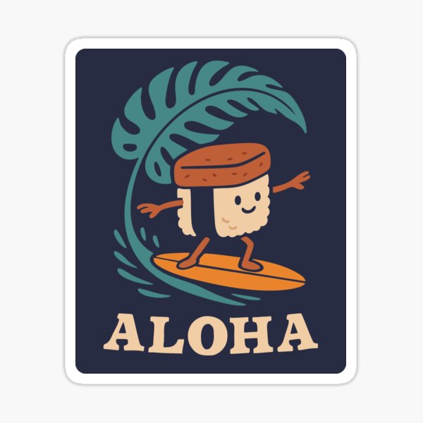 Item preview, Musubi Aloha Surfing Hawaii designed and sold by Huhnerdieb Apparel.