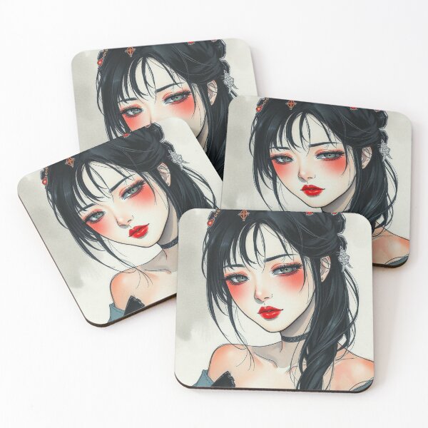 Item preview, Forlorn Manga Girl anime character illustration designed and sold by Vintage Designs +.