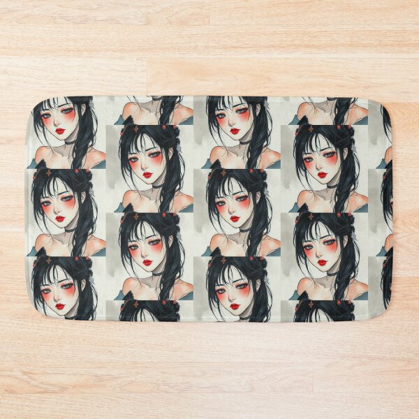 Item preview, Forlorn Manga Girl anime character illustration designed and sold by Vintage Designs +.