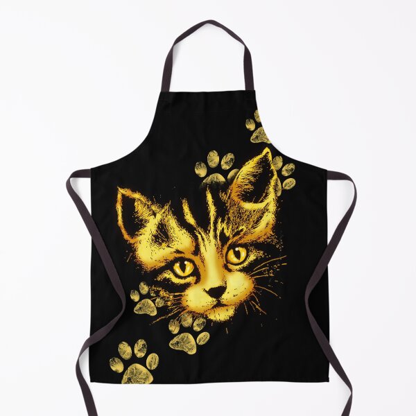 Item preview, Cat Cute Portrait with Paws Prints designed and sold by BluedarkArt.
