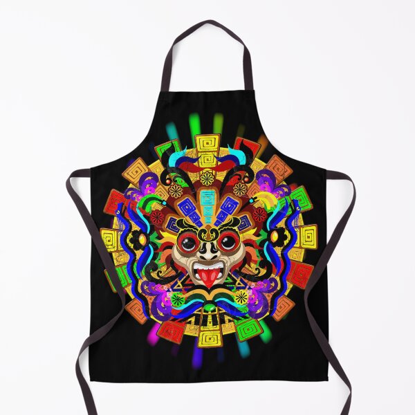 Item preview, Aztec Warrior Mask Rainbow Colors designed and sold by BluedarkArt.