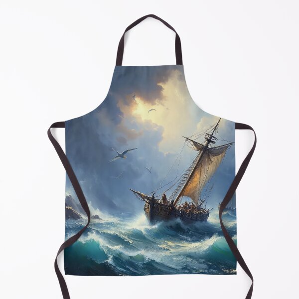 Item preview, A ship on the waves of a stormy sea art inspired by JMW Turner designed and sold by Vintage Designs +.