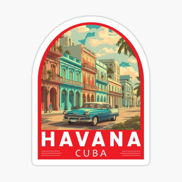 Artikel-Vorschau von Havanna, Kuba, Reisekunst, Emblem, designt und verkauft von KrisSidDesigns.