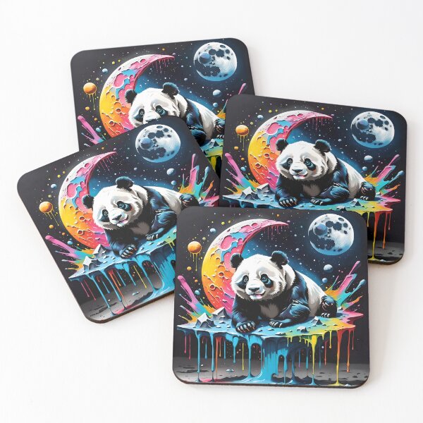 Item preview, Funny Panda on a Colorful Planet designed and sold by MOKAdesign.