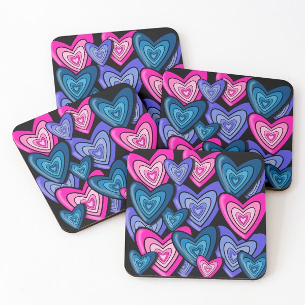 Item preview, Hearts Galore- Black Background  designed and sold by Script & Scribble .