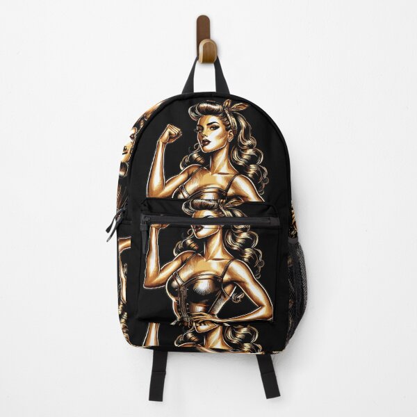 Item preview, Strong Woman Golden Rockabilly Style Gold Gift designed and sold by Pineapple-Tree.