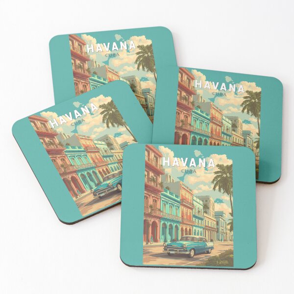 Item preview, Havana Cuba Illustration Travel Art Vintage designed and sold by KrisSidDesigns.