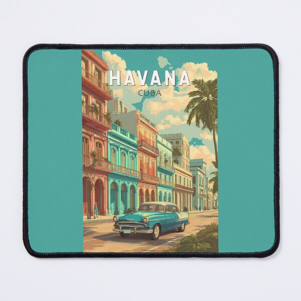Item preview, Havana Cuba Illustration Travel Art Vintage designed and sold by KrisSidDesigns.