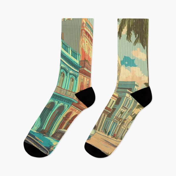 Item preview, Havana Cuba Illustration Travel Art Vintage designed and sold by KrisSidDesigns.