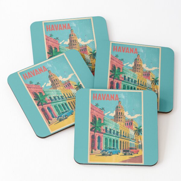 Item preview, Havana Cuba Travel Art Vintage designed and sold by KrisSidDesigns.