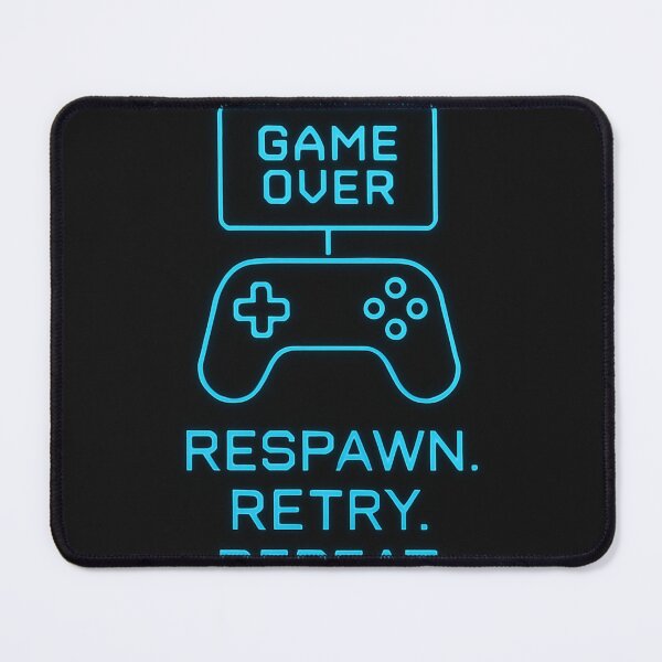 Item preview, Game Over Neon – Respawn Retry Repeat designed and sold by DRAWZENART.
