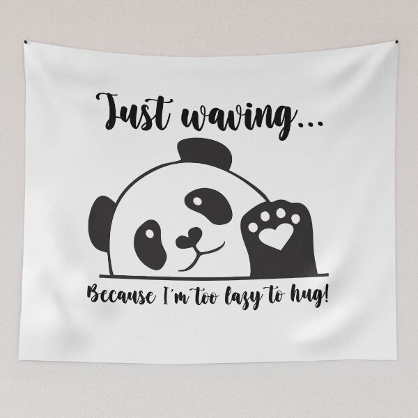 Item preview, Cute Waving Panda - Minimal Effort, Maximum Cuteness Design designed and sold by imaginariun.