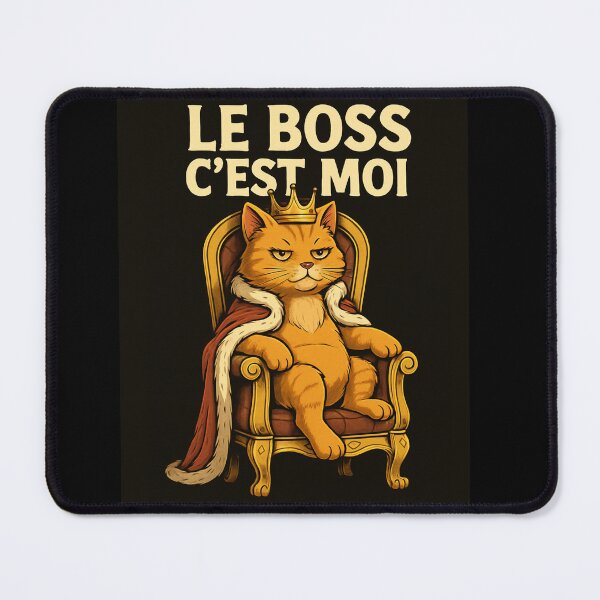 Item preview, I'm the Boss - Royal Cat on His Throne designed and sold by DRAWZENART.
