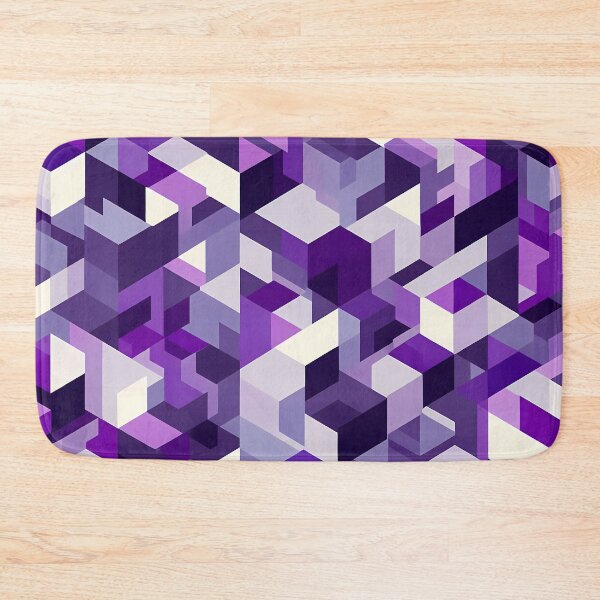 Item preview, Purple Isometric Cubes - Modern Geometric 3D Pattern Design designed and sold by JohnnyVillas.