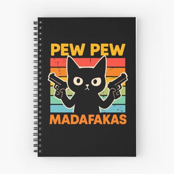 Item preview, Pew Pew Crazy Cat Madafakas Retro  designed and sold by FarieArt.