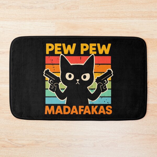 Item preview, Pew Pew Crazy Cat Madafakas Retro  designed and sold by FarieArt.