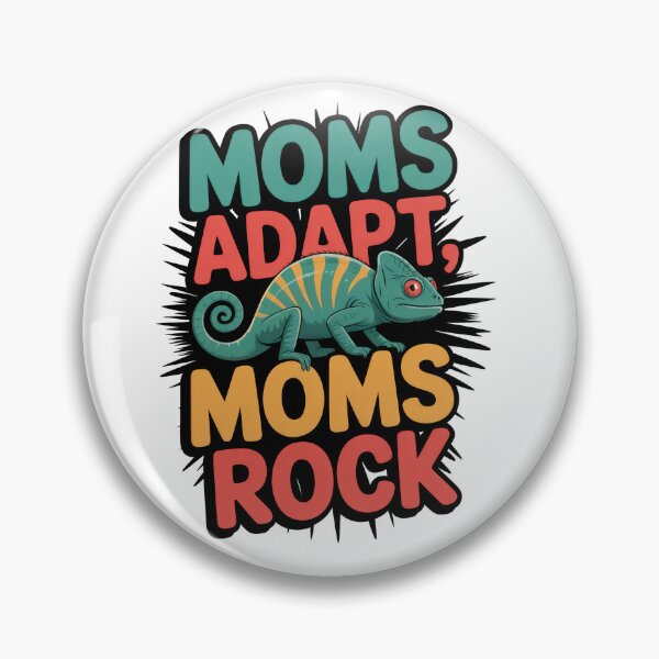 Item preview, Moms Adapt Moms Rock Chameleon Funny Mom Shirt designed and sold by EpicMediaShop.