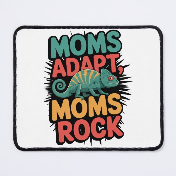 Item preview, Moms Adapt Moms Rock Chameleon Funny Mom Shirt designed and sold by EpicMediaShop.