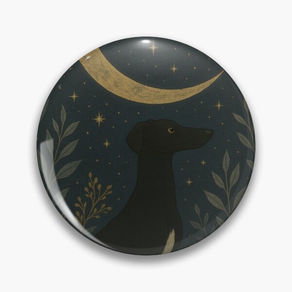 Item preview, Botanical Night watch - greyhound, night sky, garden designed and sold by Nwdigitalart.