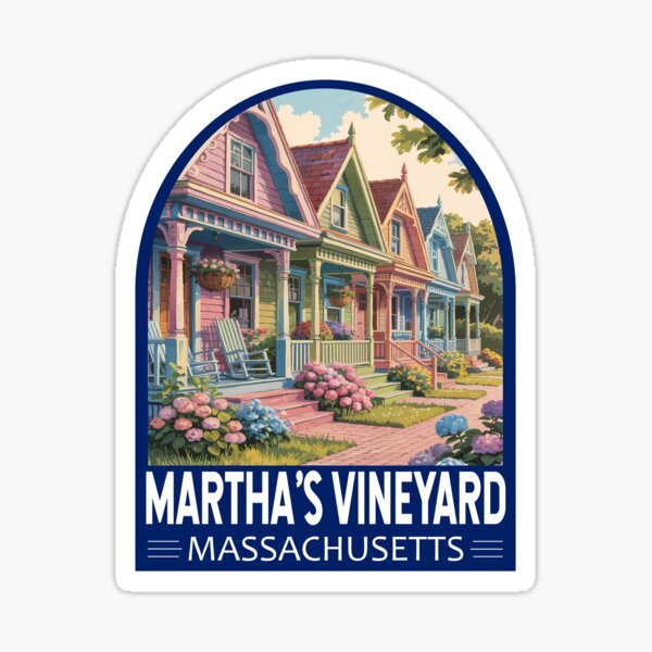 Item preview, Martha’s Vineyard Massachusetts Travel Art Emblem designed and sold by KrisSidDesigns.
