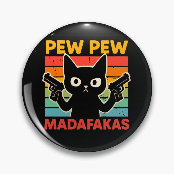 Item preview, Pew Pew Crazy Cat Madafakas - Retro  designed and sold by FarieArt.