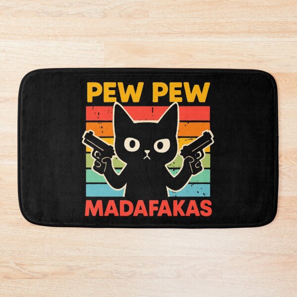 Item preview, Pew Pew Crazy Cat Madafakas - Retro  designed and sold by FarieArt.
