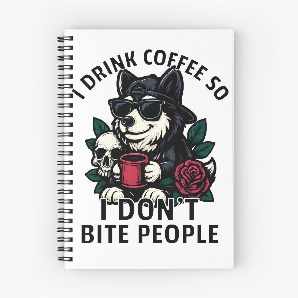 Item preview, Taza "Bebo café para no morder a la gente" con diseño de perro border collie designed and sold by Fragy72.