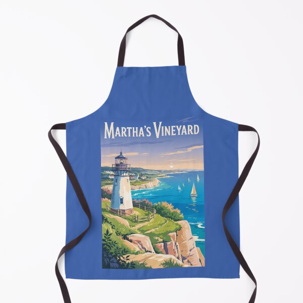 Item preview, Martha’s Vineyard Massachusetts Lighthouse Travel Art Vintage designed and sold by KrisSidDesigns.
