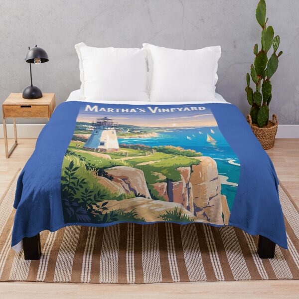 Item preview, Martha’s Vineyard Massachusetts Lighthouse Travel Art Vintage designed and sold by KrisSidDesigns.