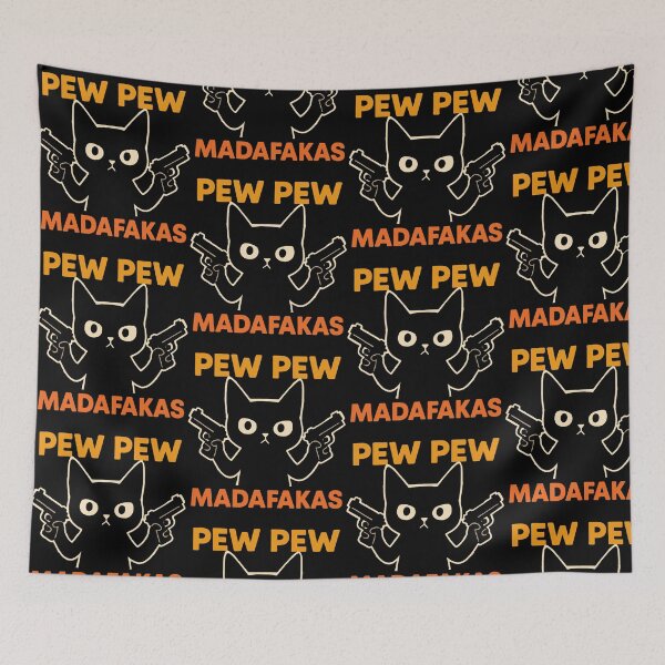 Item preview, Pew Pew Crazy Cat Madafakas  designed and sold by FarieArt.