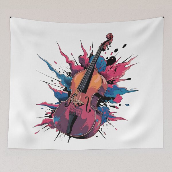 Item preview, Colorful Violin Splash Art – Abstract Music Design for Musicians and Art Lovers designed and sold by DrawHandArt.