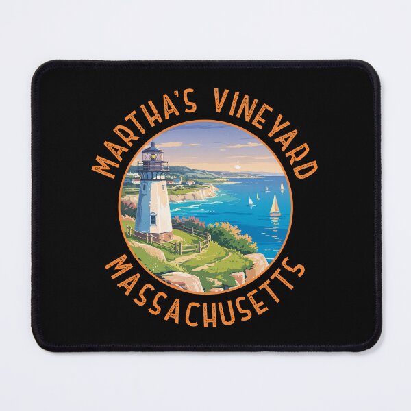 Item preview, Martha’s Vineyard Massachusetts Retro Distressed Circle designed and sold by KrisSidDesigns.