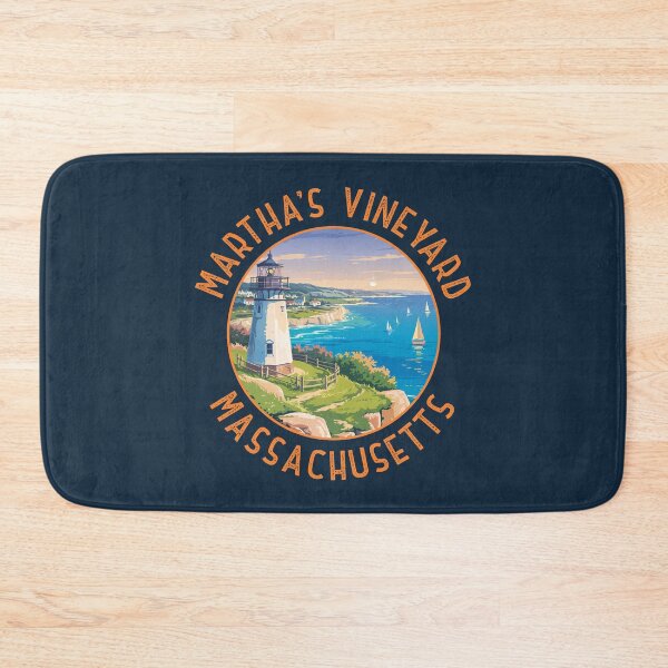 Item preview, Martha’s Vineyard Massachusetts Retro Distressed Circle designed and sold by KrisSidDesigns.