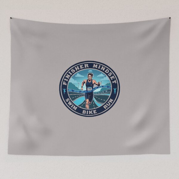 Item preview, Finisher Mindset – Bold Triathlon Motivation Design designed and sold by Triathlongram.