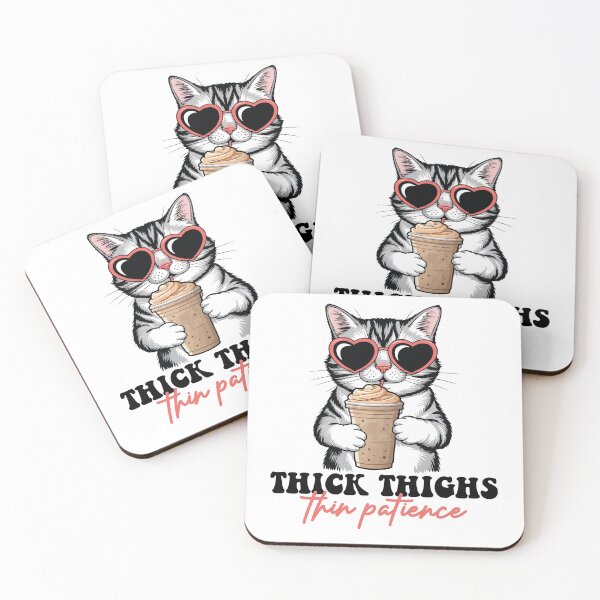 Item preview, Thick Thighs Thin Patience - Cat Lover Kitten Sarcastic Humor - Cat Attitude Mood designed and sold by tcvnguyen.