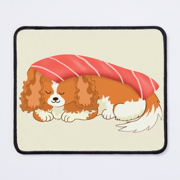 Item preview, Sleeping Sushi Cavalier King Charles Spaniel Salmon designed and sold by daphsam.