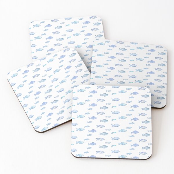 Item preview, Aesthetic pattern blue fish designed and sold by ElizabethCoelho.