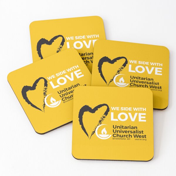 Item preview, We Side With Love (black & white on yellow) designed and sold by UUCW.