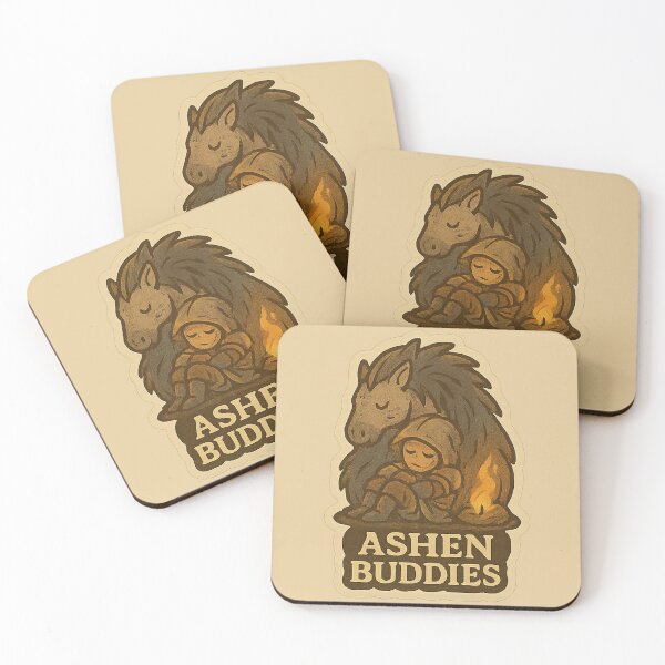 Item preview, "Ashen Buddies" — Tarnished and Torrent napping together designed and sold by Souls-like Design Shop.