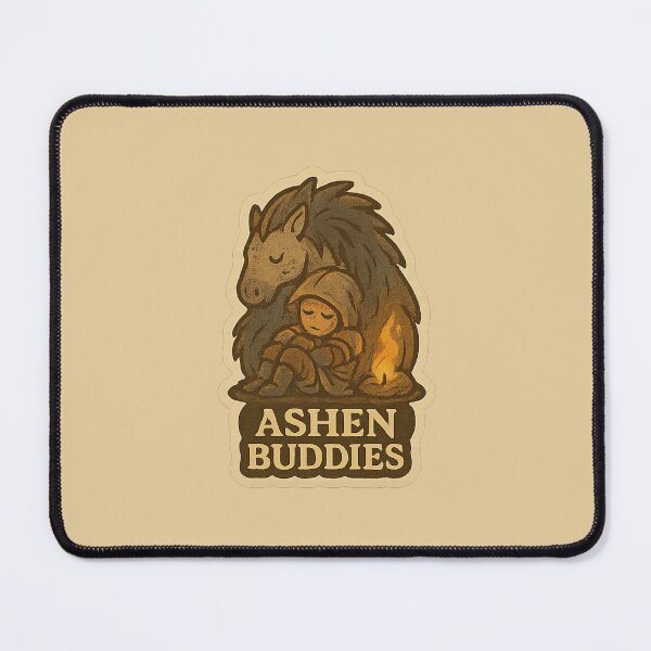 Item preview, "Ashen Buddies" — Tarnished and Torrent napping together designed and sold by Souls-like Design Shop.
