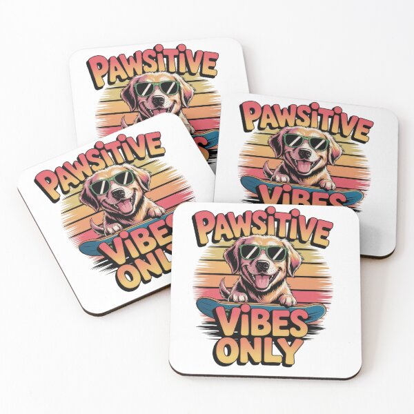 Item preview, Pawsitive Vibes Only Funny Dog Retro Design designed and sold by EpicMediaShop.