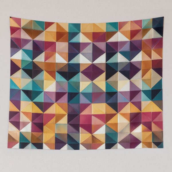 Item preview, "Hand-painted Tile Pattern with Triangular Symmetry" designed and sold by AI-lineDesign.