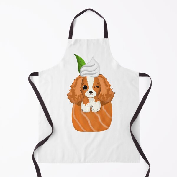 Item preview, Kawaii Art Cavalier King Charles Spaniel Salmon Roll designed and sold by daphsam.