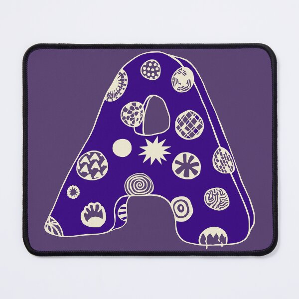 Item preview, Letter A with character in blue designed and sold by kulkaban.